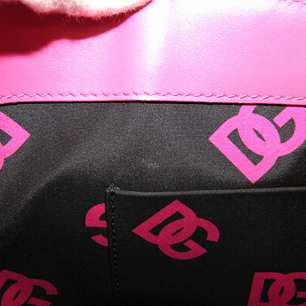 DOLCE & GABBANA Pink Leather Tote Bag - Picture 8 of 9
